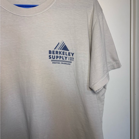 Men's Berkeley Supply Graphic Tee in Cream with Navy Print - Denver, CO - Picture 3 of 4